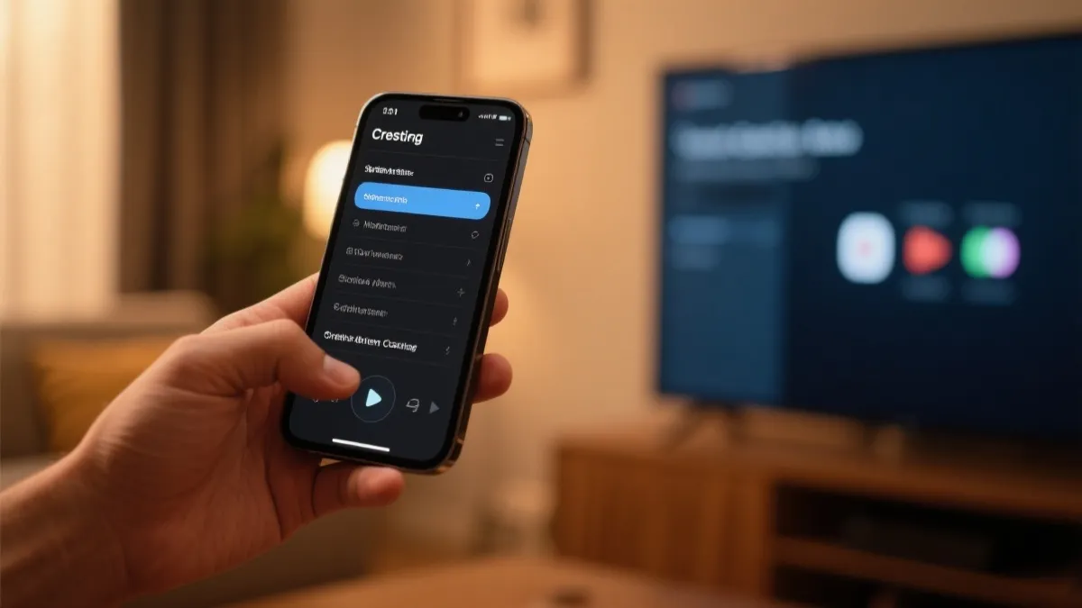 手机与电视同屏设置投屏与字幕，多设备测试直播体验的场景
